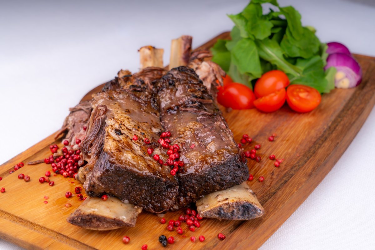 Nuz Restaurant - slow-cooked beef rib falling away from the bone