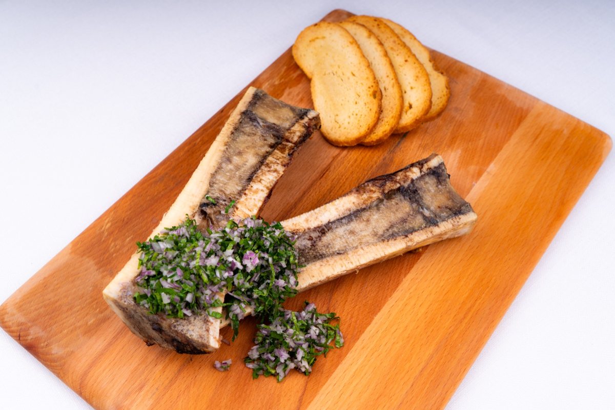 Nuz Restaurant - bone marrow with toasted bread for spreading